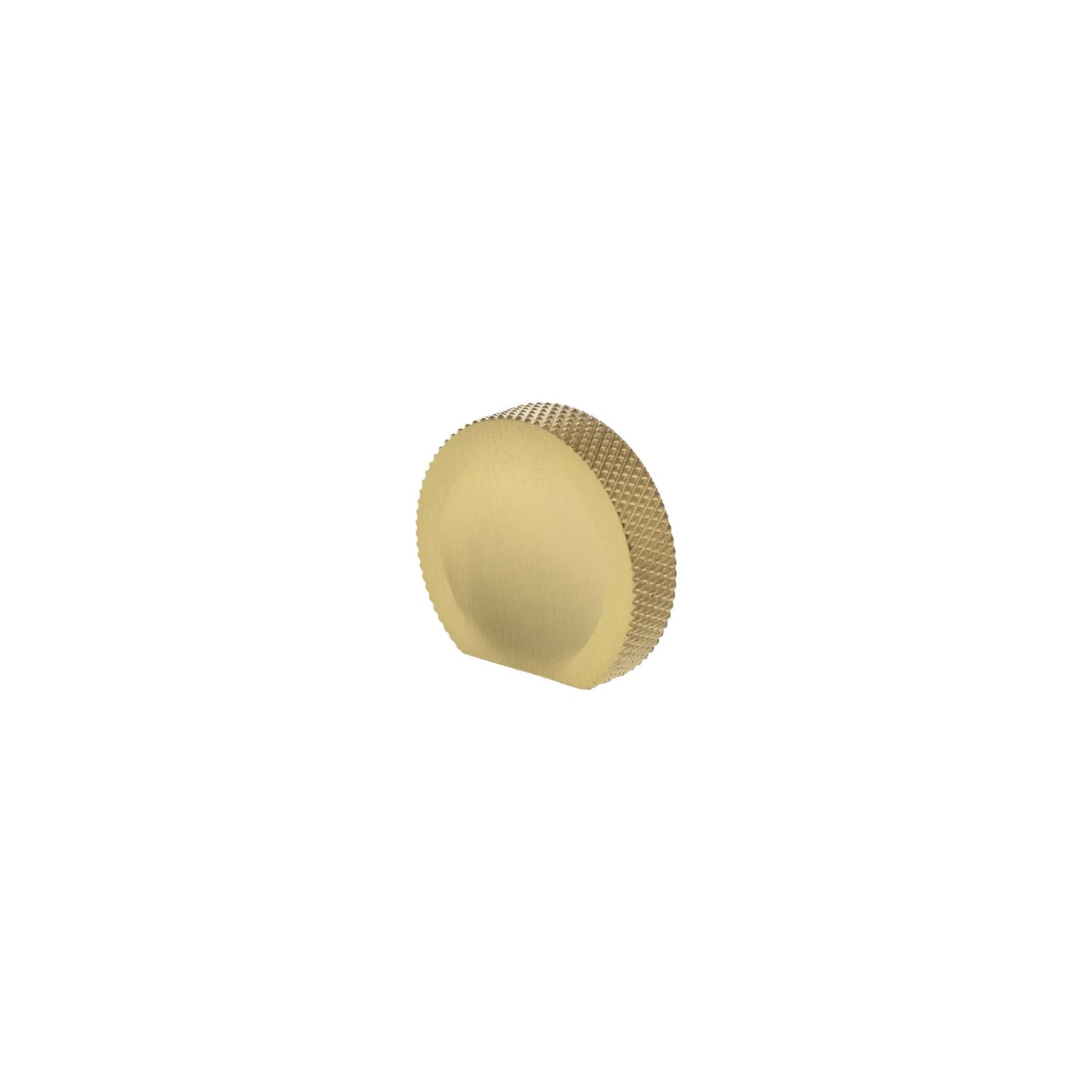 Millhouse Brass Satin Brass Eiffel Knurled Edge Cabinet Finger Pull   |  MHCK1338SB