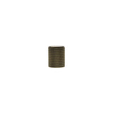 Antique Brass Eiffel Knurled Cylinder Cabinet Knob | MHCK1420AB