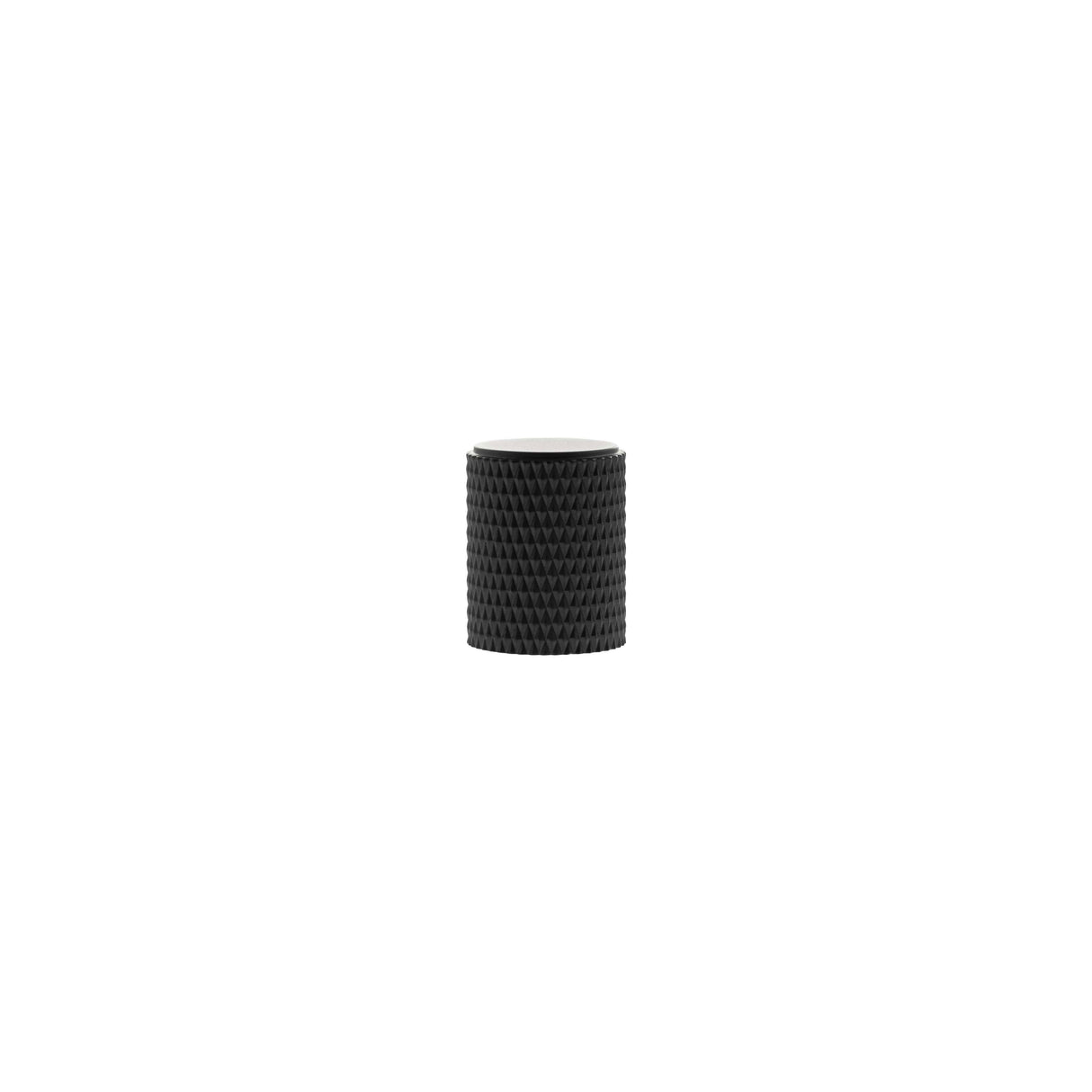 Matt Black Eiffel Knurled Cylinder Cabinet Knob | MHCK1420MB