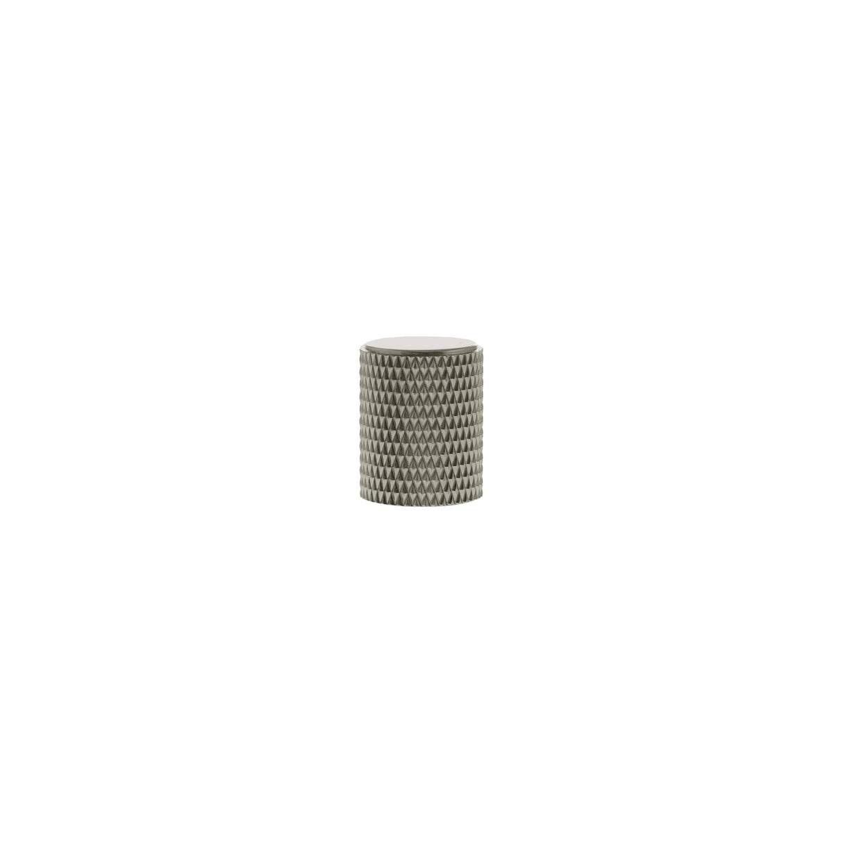 Satin Nickel Eiffel Knurled Cylinder Cabinet Knob | MHCK1420SN