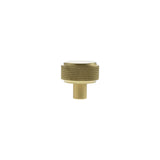 Millhouse Brass Satin Brass Eiffel Knurled Round Cabinet Knob  |  MHCK1532SB