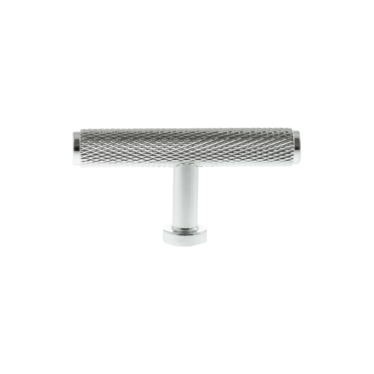 Millhouse Brass Polished Chrome Eiffel Knurled T-Bar Cabinet Knob  |  MHCK1675PC