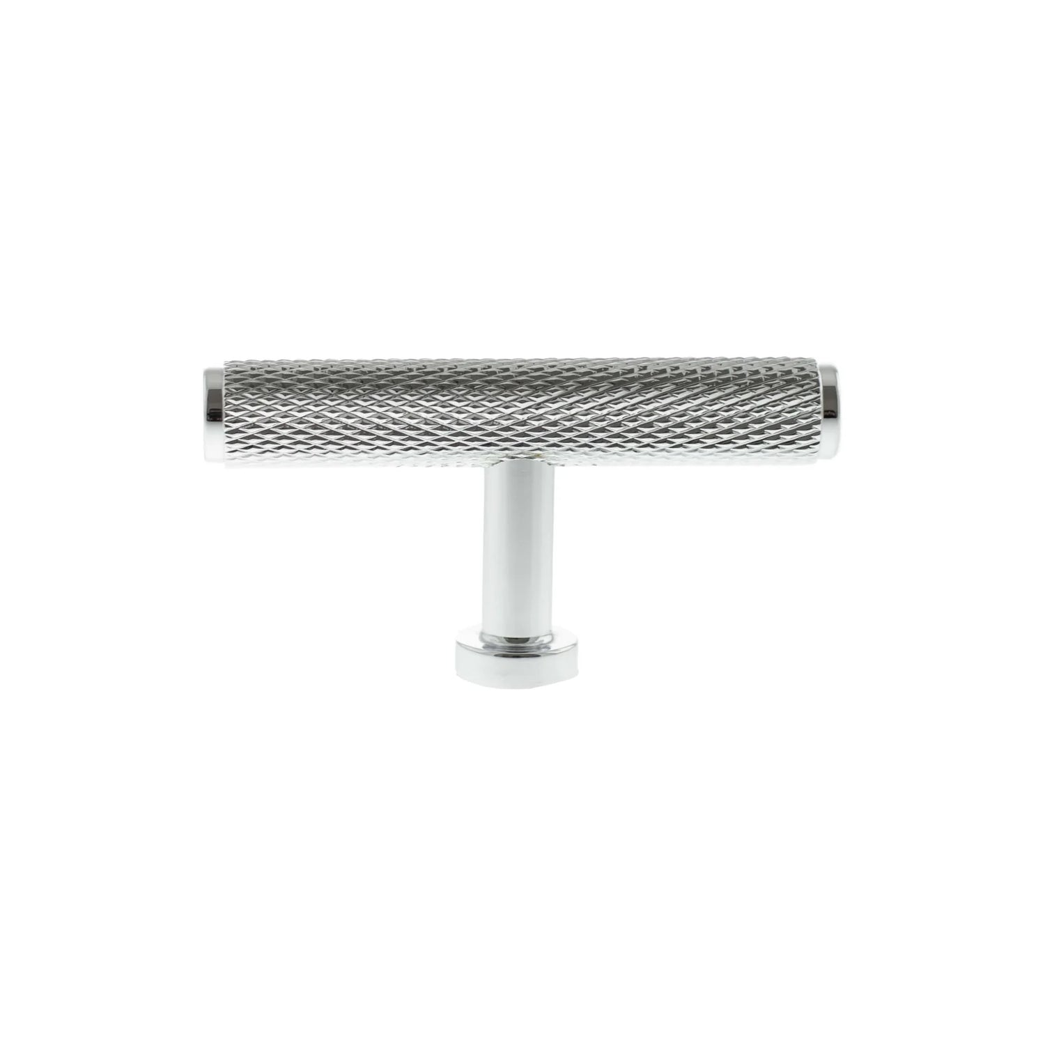 Millhouse Brass Polished Chrome Eiffel Knurled T-Bar Cabinet Knob  |  MHCK1675PC