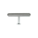 Millhouse Brass Polished Chrome Eiffel Knurled T-Bar Cabinet Knob  |  MHCK1675PC