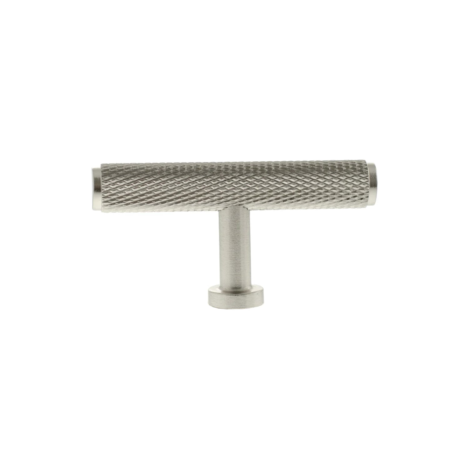 Millhouse Brass Satin Nickel Eiffel Knurled T-Bar Cabinet Knob  |  MHCK1675SN