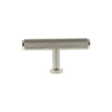 Millhouse Brass Satin Nickel Eiffel Knurled T-Bar Cabinet Knob  |  MHCK1675SN