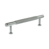 Millhouse Brass Polished Chrome 128mm Eiffel Knurled T-Bar Cabinet Pull Handle  |  MHCK17128PC