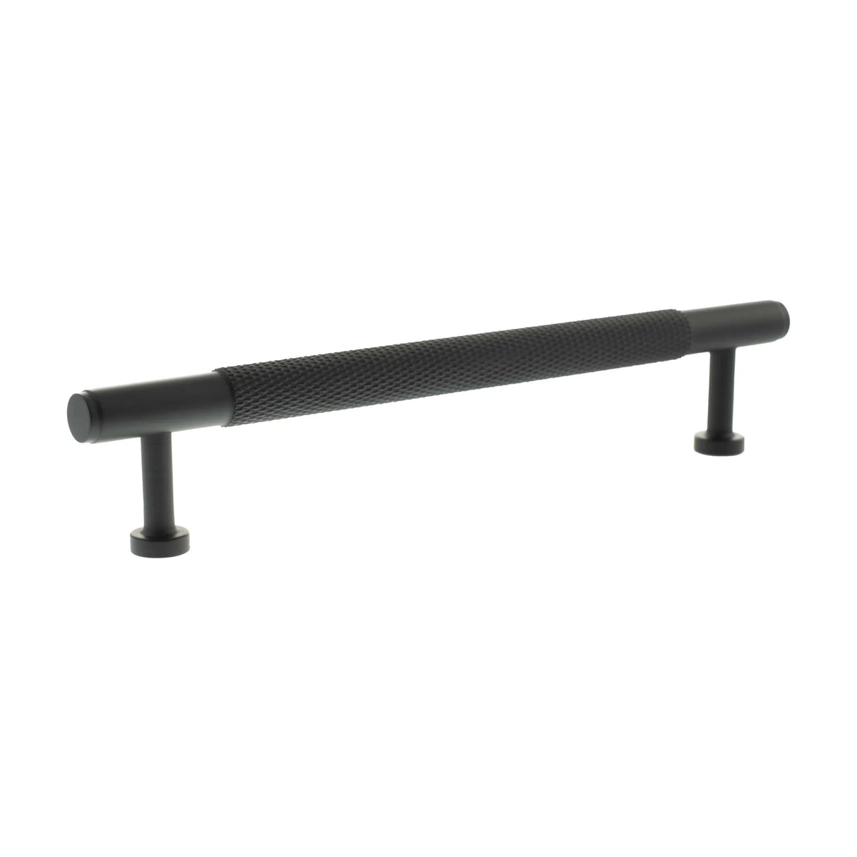 Millhouse Brass Matt Black 160mm Eiffel Knurled T-Bar Cabinet Pull Handle  |  MHCK17160MB