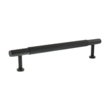 Millhouse Brass Matt Black 160mm Eiffel Knurled T-Bar Cabinet Pull Handle  |  MHCK17160MB