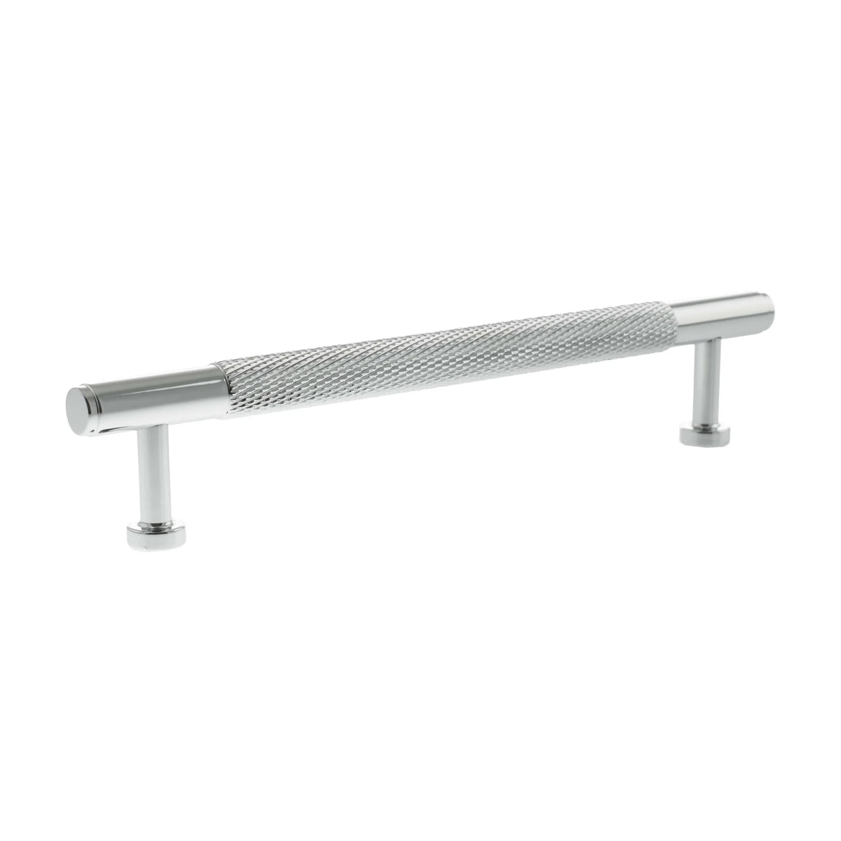Millhouse Brass Polished Chrome 160mm Eiffel Knurled T-Bar Cabinet Pull Handle  |  MHCK17160PC
