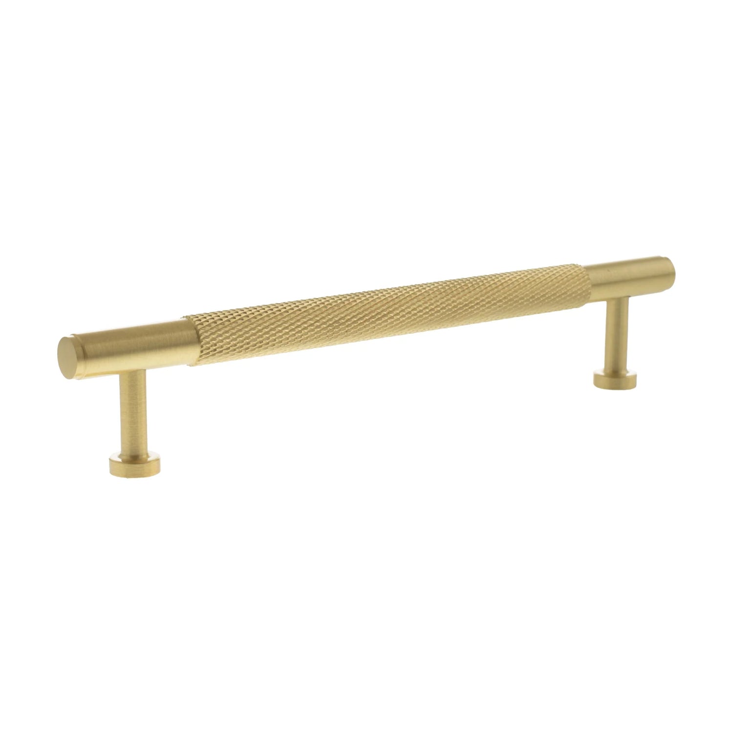 Millhouse Brass Satin Brass 160mm Eiffel Knurled T-Bar Cabinet Pull Handle  |  MHCK17160SB