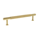 Millhouse Brass Satin Brass 160mm Eiffel Knurled T-Bar Cabinet Pull Handle  |  MHCK17160SB