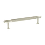 Millhouse Brass Satin Nickel 160mm Eiffel Knurled T-Bar Cabinet Pull Handle  |  MHCK17160SN