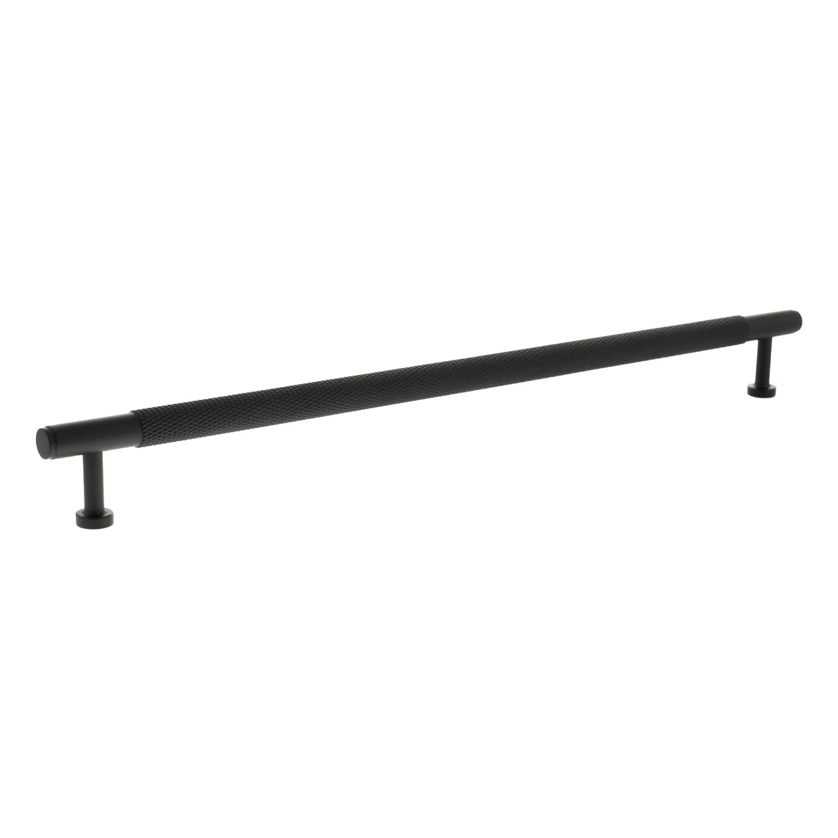 Millhouse Brass Matt Black 320mm Eiffel Knurled T-Bar Cabinet Pull Handle  |  MHCK17320MB