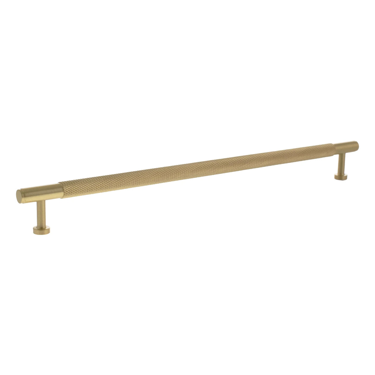 Millhouse Brass Satin Brass 320mm Eiffel Knurled T-Bar Cabinet Pull Handle  |  MHCK17320SB