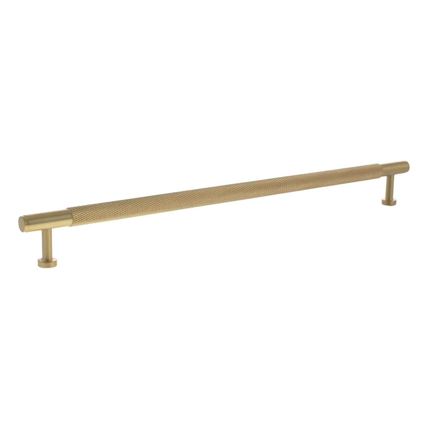 Millhouse Brass Satin Brass 320mm Eiffel Knurled T-Bar Cabinet Pull Handle  |  MHCK17320SB