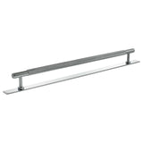Millhouse Brass Polished Chrome 320mm Eiffel Knurled T-Bar Cabinet Pull Handle on Backplate  |  MHCKB17320PC