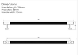 Millhouse Brass Satin Nickel 320mm Eiffel Knurled T-Bar Cabinet Pull Handle on Backplate  |  MHCKB17320SN