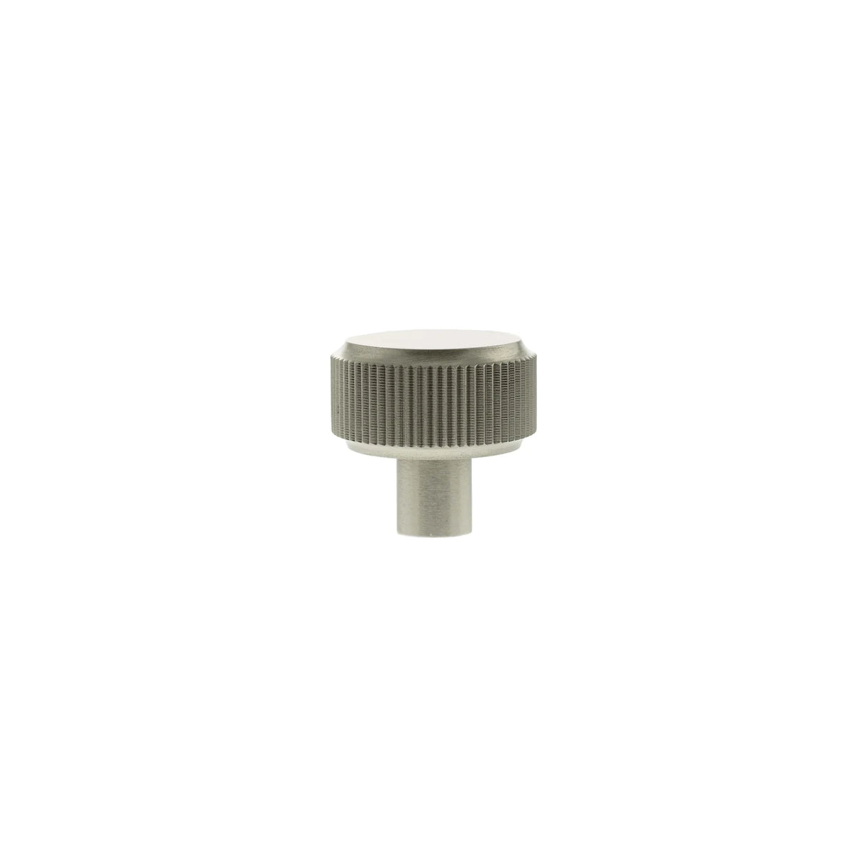 Millhouse Brass Satin Nickel Battersea Linear Round Cabinet Knob   |  MHCL1532SN