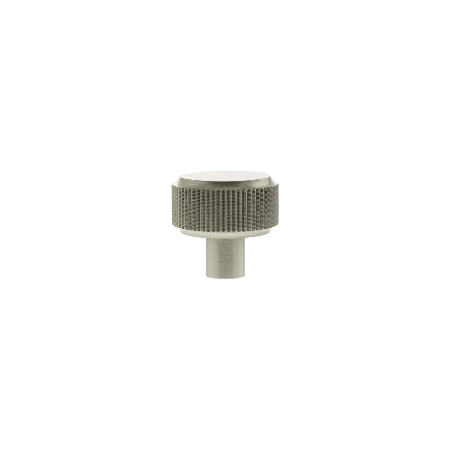 Millhouse Brass Satin Nickel Battersea Linear Round Cabinet Knob   |  MHCL1532SN