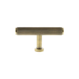 Millhouse Brass Antique Brass Battersea Linear T-Bar Cabinet Knob  |  MHCL1675AB