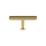Millhouse Brass Satin Brass Battersea Linear T-Bar Cabinet Knob  |  MHCL1675SB