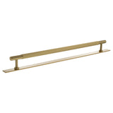 Millhouse Brass Satin Brass 320mm Battersea Linear T-Bar Cabinet Pull Handle on Backplate  |  MHCLB17320SB