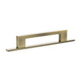 Millhouse Brass Antique Brass 128mm Empire Slim Cabinet Pull Handle on Backplate  |  MHCNB17128AB