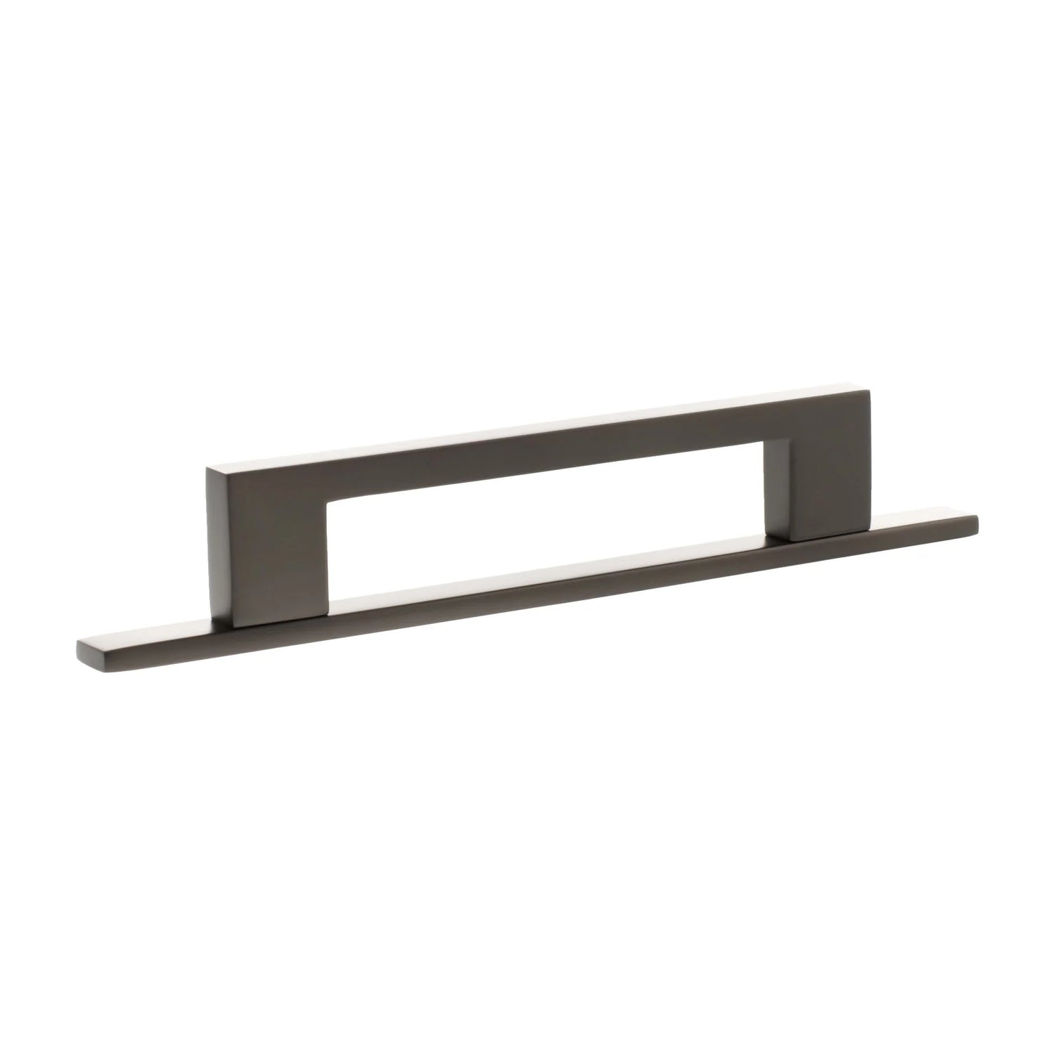 Millhouse Brass Urban Dark Bronze 128mm Empire Slim Cabinet Pull Handle on Backplate  |  MHCNB17128UDB