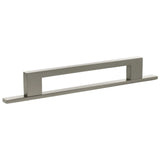 Millhouse Brass Satin Nickel 160mm Empire Slim Cabinet Pull Handle on Backplate  |  MHCNB17160SN
