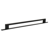 Millhouse Brass Matt Black 320mm Empire Slim Cabinet Pull Handle on Backplate  |  MHCNB17320MB