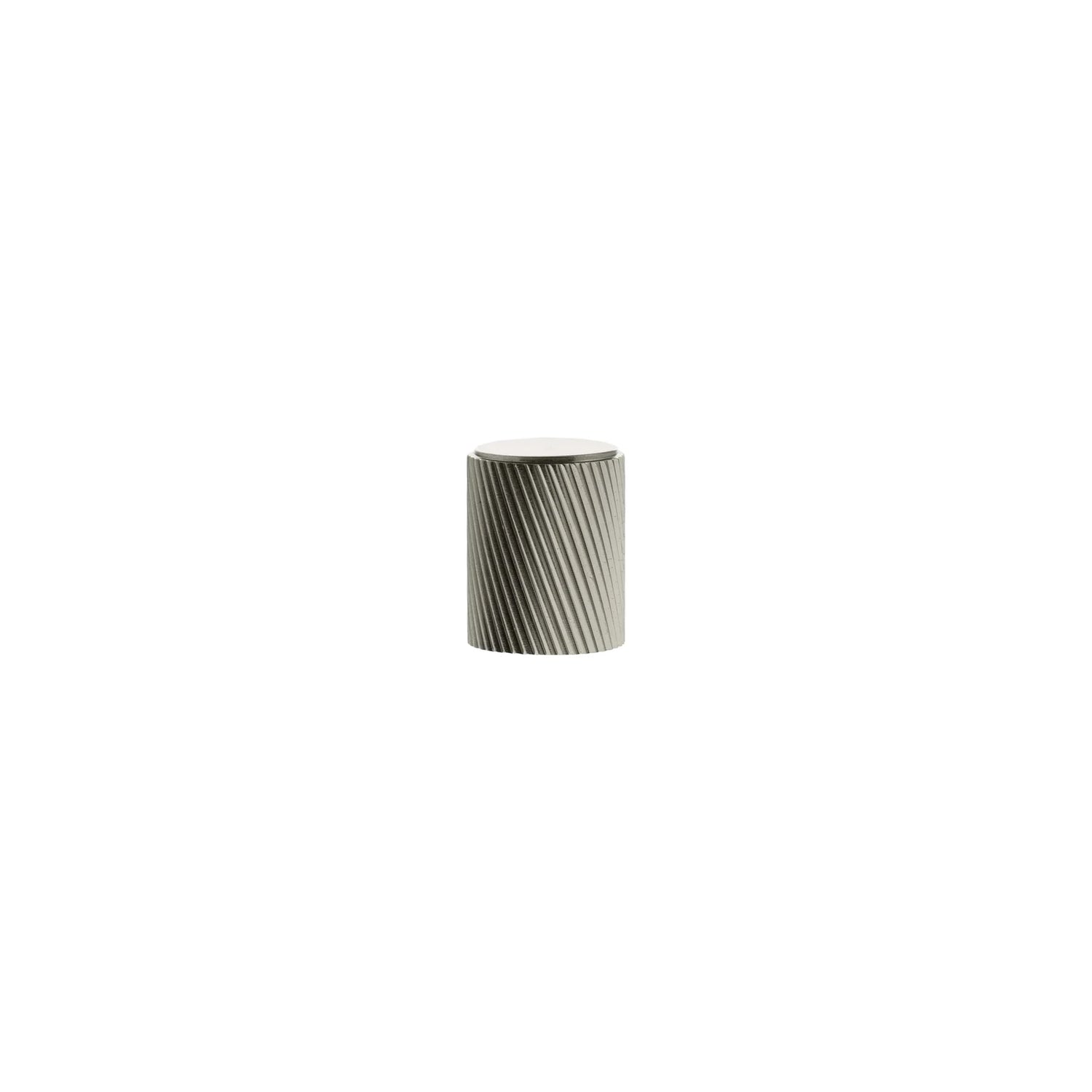 Millhouse Brass Satin Nickel Paddington Spiral Cylinder Cabinet Knob  |  MHCS1420SN
