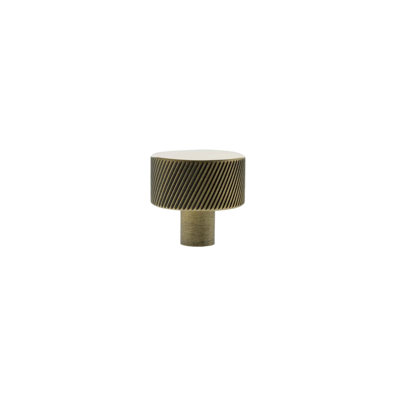 Millhouse Brass Antique Brass Paddington Spiral Round Cabinet Knob  |  MHCS1532AB