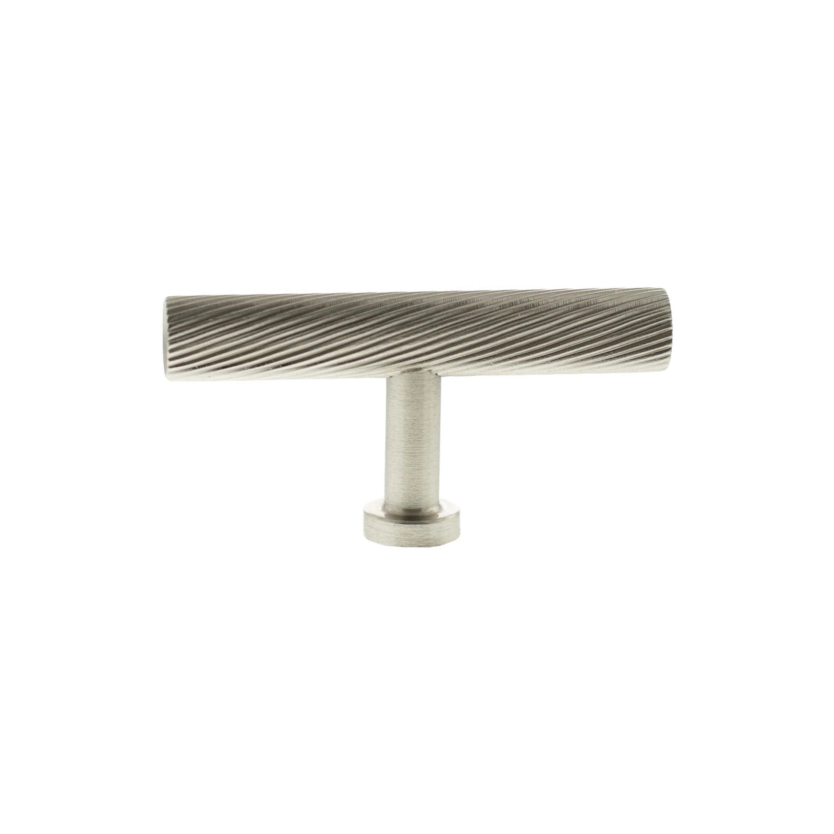 Millhouse Brass Satin Nickel Paddington Spiral T-Bar Cabinet Knob  |  MHCS1675SN