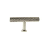 Millhouse Brass Satin Nickel Paddington Spiral T-Bar Cabinet Knob  |  MHCS1675SN