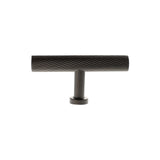 Millhouse Brass Urban Dark Bronze Paddington Spiral T-Bar Cabinet Knob  |  MHCS1675UDB