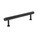 Millhouse Brass Matt Black 128mm Paddington Spiral T-Bar Cabinet Pull Handle  |  MHCS17128MB