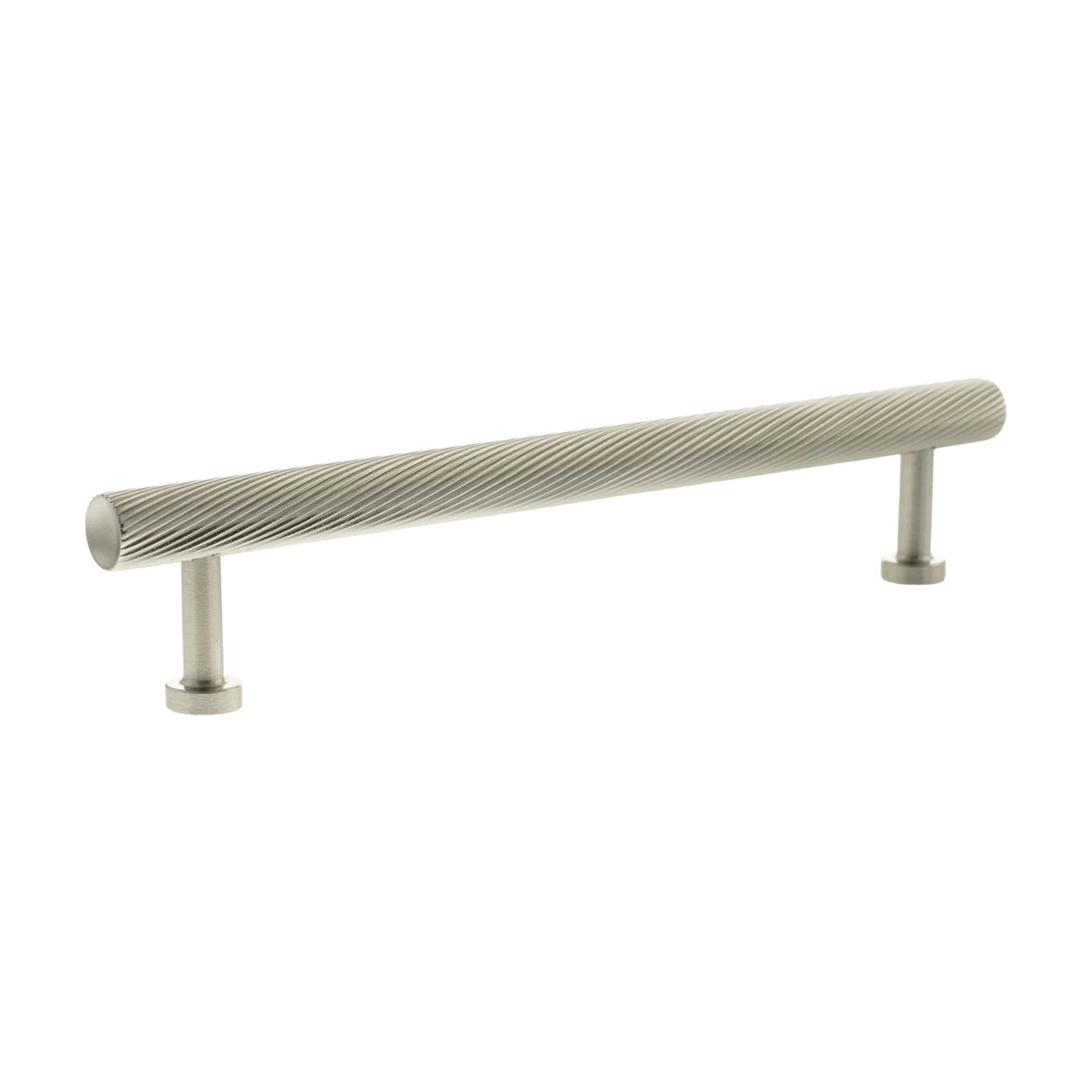Millhouse Brass Satin Nickel 160mm Paddington Spiral T-Bar Cabinet Pull Handle  |  MHCS17160SN