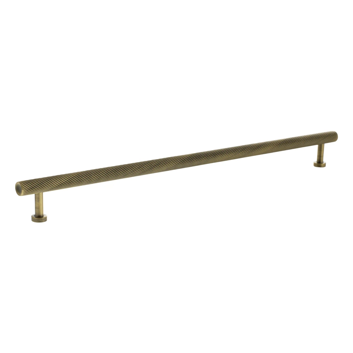 Millhouse Brass Antique Brass 320mm Paddington Spiral T-Bar Cabinet Pull Handle  |  MHCS17320AB