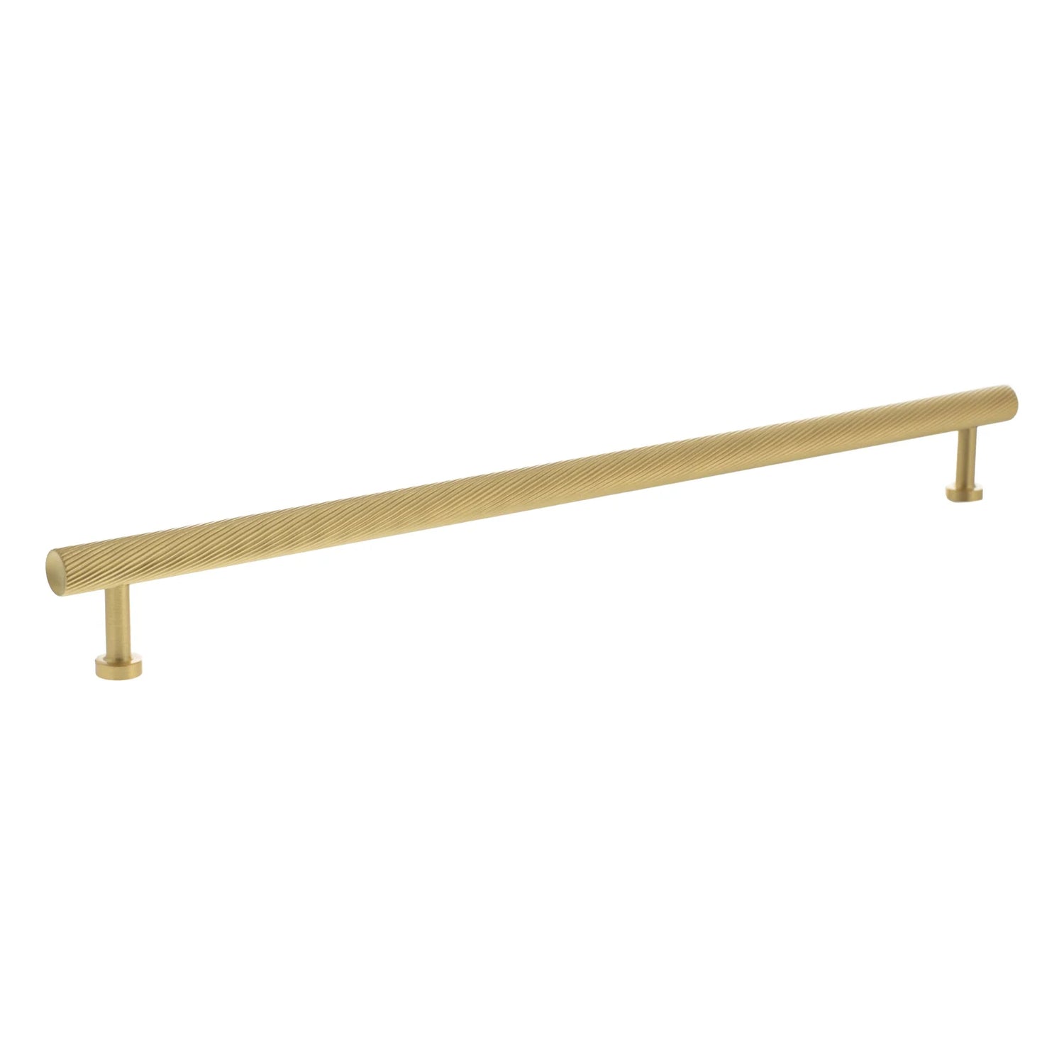 Millhouse Brass Satin Brass 320mm Paddington Spiral T-Bar Cabinet Pull Handle  |  MHCS17320SB