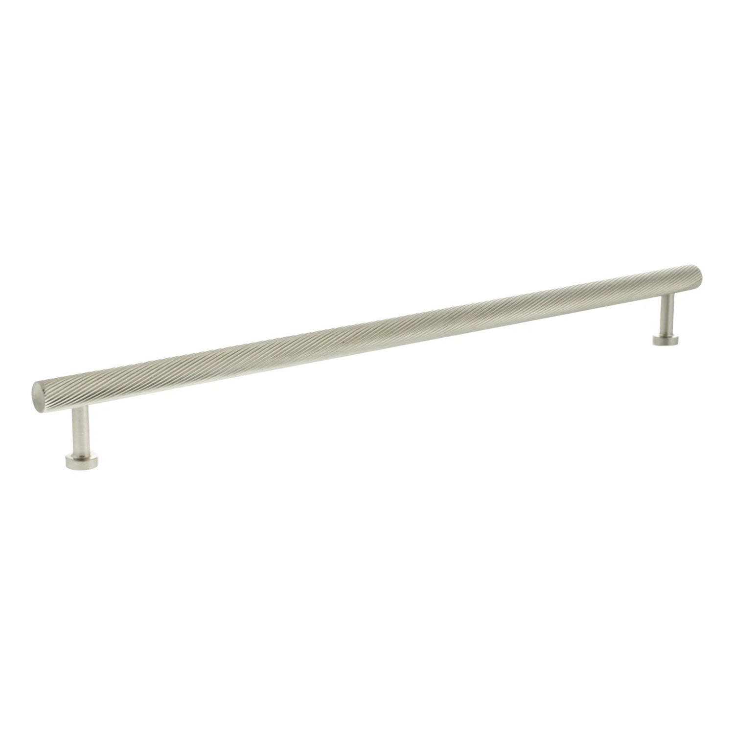 Millhouse Brass Satin Nickel 320mm Paddington Spiral T-Bar Cabinet Pull Handle  |  MHCS17320SN