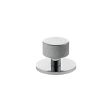 Millhouse Brass Polished Chrome Paddington Spiral Round Cabinet Knob on Backplate  |  MHCSB1532PC