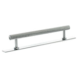 Millhouse Brass Polished Chrome 160mm Paddington Spiral T-Bar Cabinet Pull Handle on Backplate  |  MHCSB17160PC