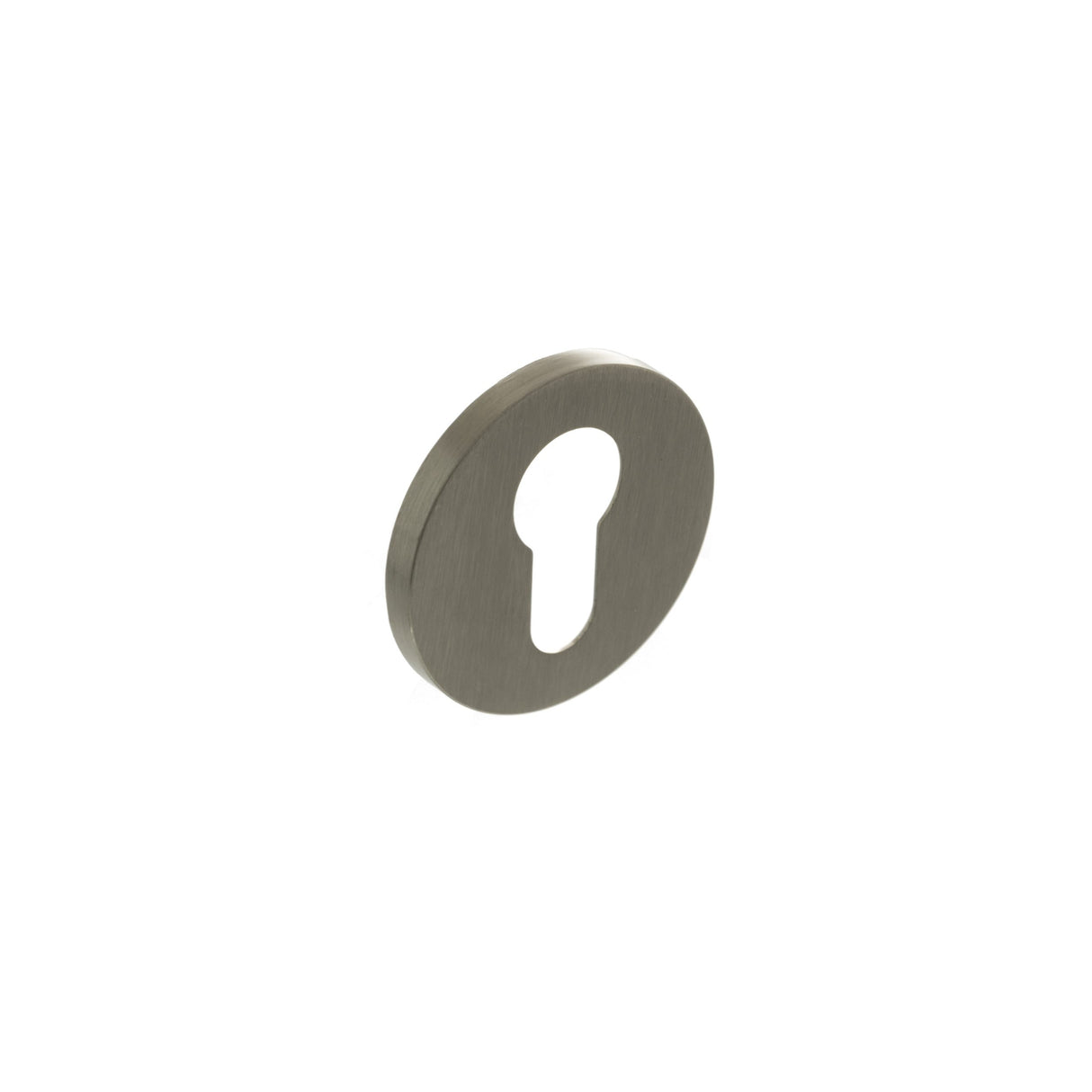 Millhouse Satin Nickel Euro Escutcheon on 5mm slimline rose | MHSRESN