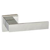 Set Polished Chrome Panetti Square Lever Door Handle | SP217CP