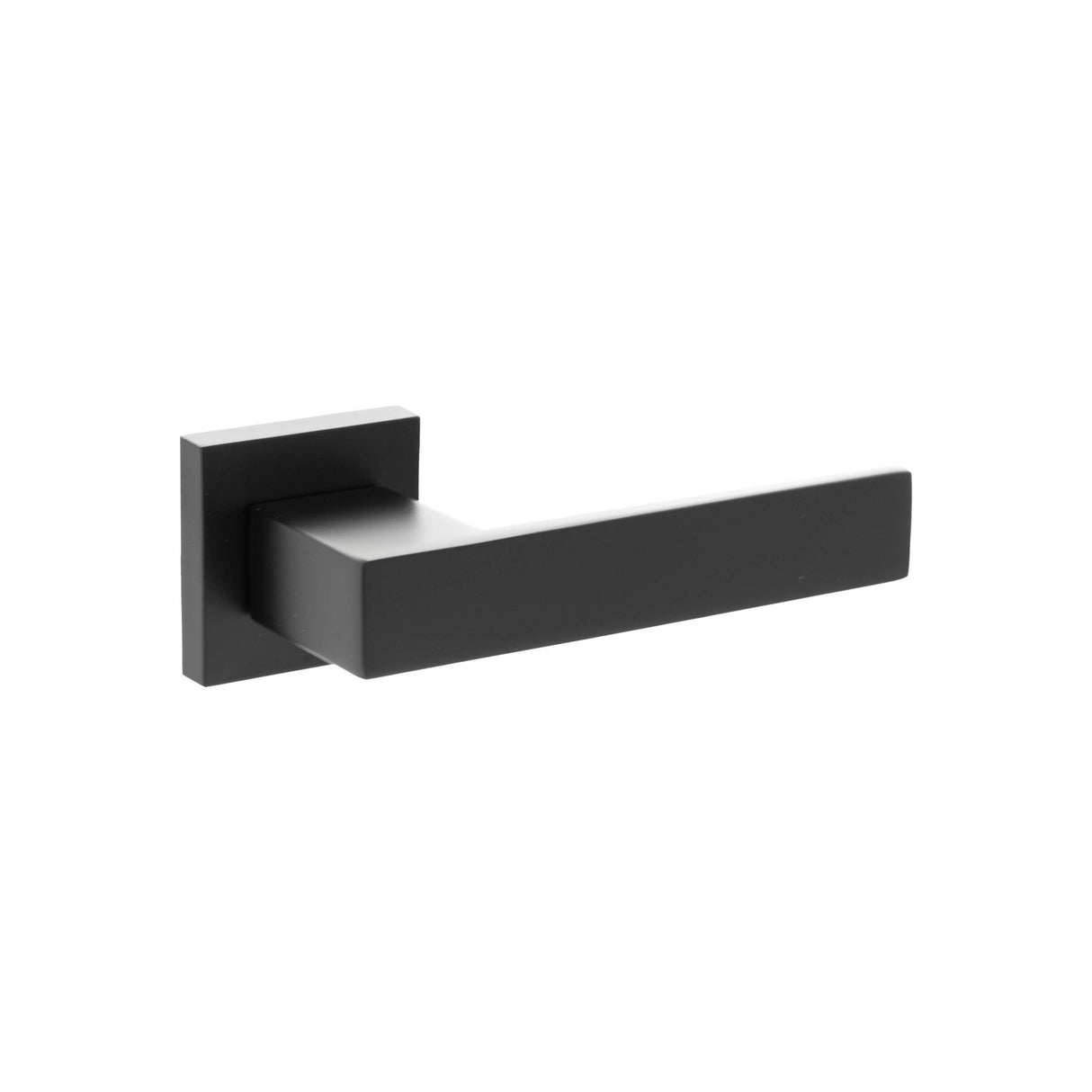 Set Matt Black Panetti Square Lever Door Handle | SP217MB