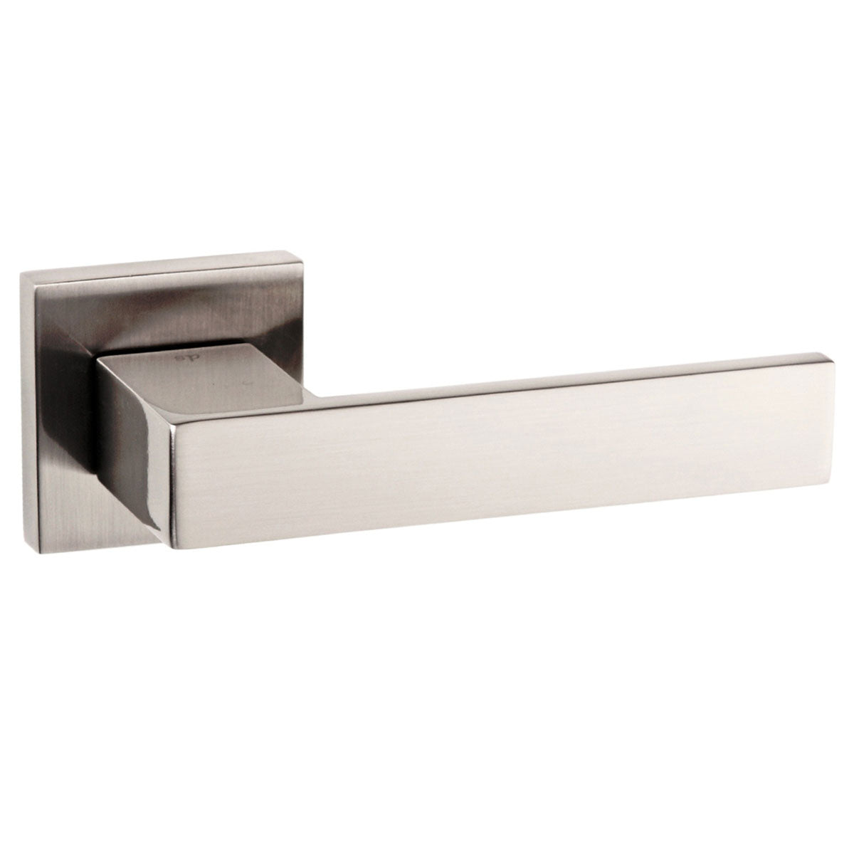Set Satin Nickel Panetti Square Lever Door Handle | SP217SN