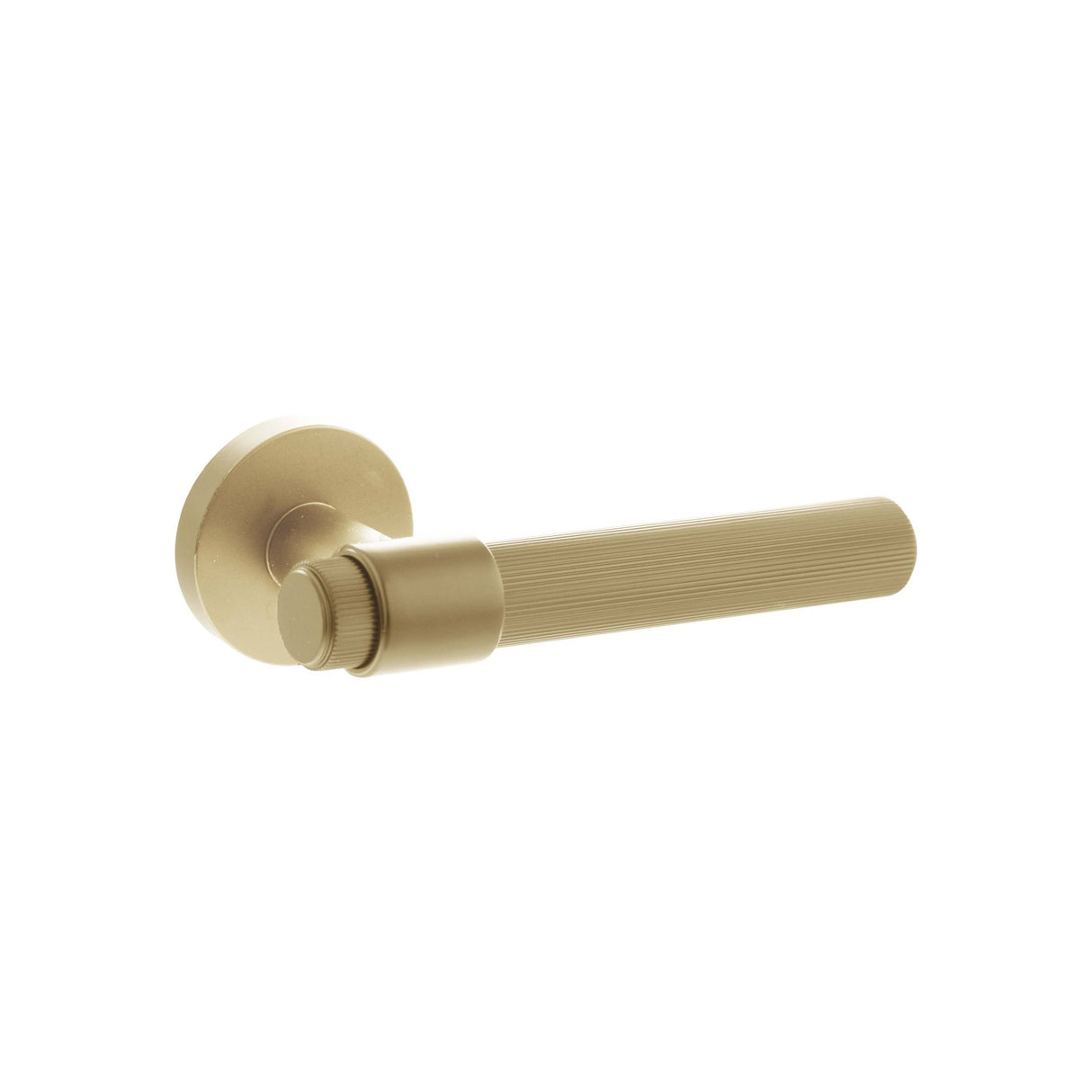 Set Satin Brass Fasana Lined Lever Handle | SPR165SB