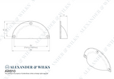Alexander and Wilks Satin Chrome 97mm Raoul Cup Handle | AW910SC
