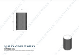 Alexander and Wilks Satin Brass PVD 35mm Brunel Knurled Cupboard Knob  | AW800-35-SB
